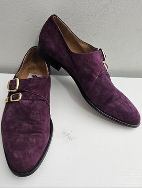 Carlo Morandi Purple & Plum Suede Oxfords 9.5 M